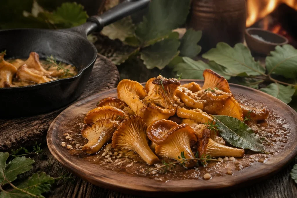 Gourmet Magic Wild Harvested Yellow Foot Chanterelle Forest Saute Recipe