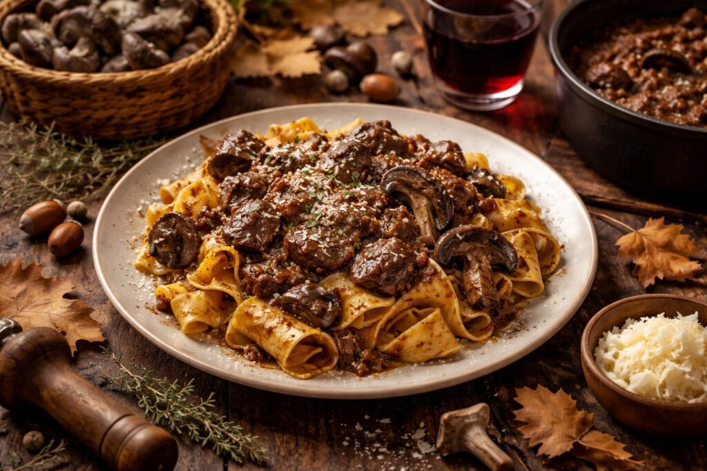 Gray Chanterelle & Wild Boar Ragù with Pappardelle