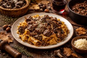 Gray Chanterelle & Wild Boar Ragù with Pappardelle