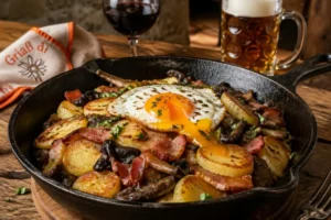 Gröstl with Speck and Grey Chanterelles