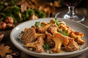 Hazelnut-Crusted Chanterelle Sauté Hazelnut-Crusted Chanterelle Sauté