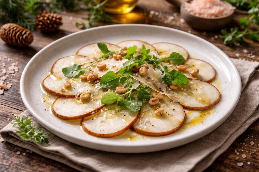 Himalayan Salt-Cured Porcini Carpaccio
