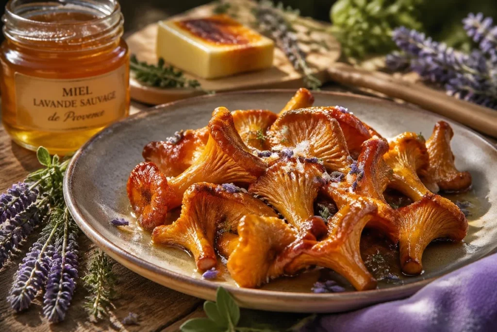 Honey-Glazed Chanterelles with Wild Lavender