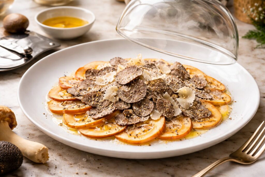 Imperial Caesar’s Mushroom & Summer Truffle Carpaccio - The Ultimate Luxury