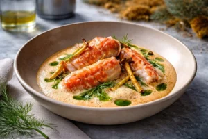 King Red Crab with Yellow Foot Emulsion and Brown Butter