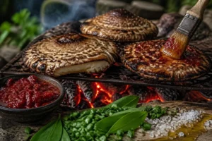 Macrolepiota with Garlic and Fermented Chili