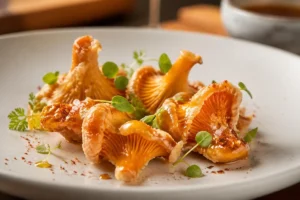 Miso-Glazed Tempura Chanterelles