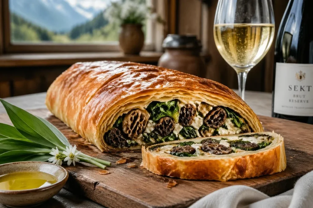 Morel & Wild Leek Strudel
