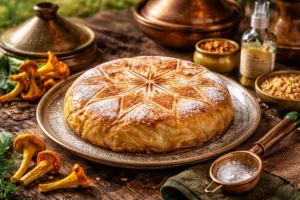 Moroccan Pigeon Pastilla with Yellow Foot Chanterelles