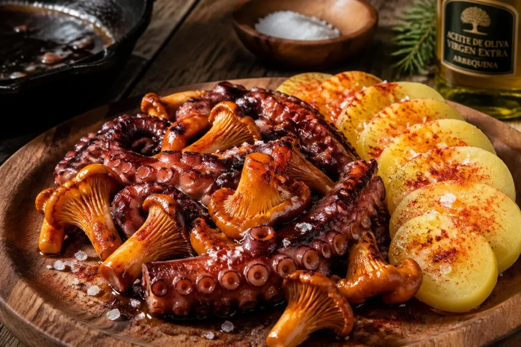 Octopus & Chanterelles Galician Style