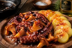Octopus & Chanterelles Galician Style