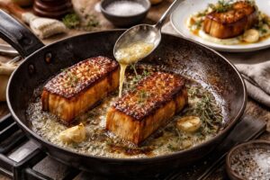 Pan Seared Porcini Steaks Recipe French Alpine Technique