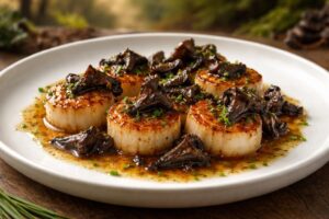 Pan Seared Scallops with Black Trumpet Garlic Butter Recipe for Ultimate Perfection