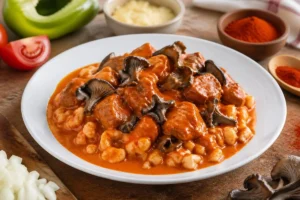 Paprikash with Grey Chanterelles and Nokedli Paprikash with Grey Chanterelles and Nokedli