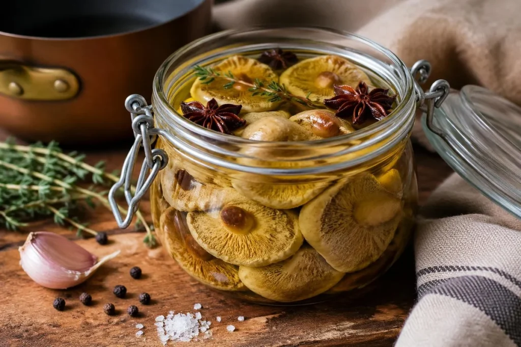 Parasol Confit with Star Anise and Thyme