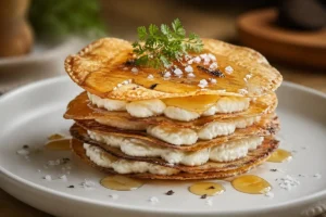 Parasol "Mille-Feuille" with Ricotta and Truffle Honey