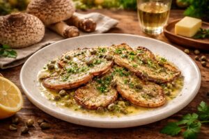 Parasol Mushroom "Scaloppine" with White Wine and Lemon
