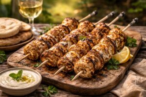 Parasol Mushroom "Shish Taouk" - Marinated Forest Skewers