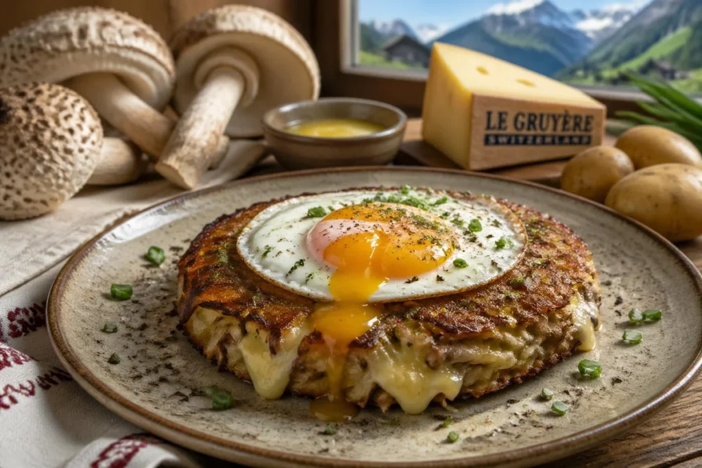 Parasol Rosti with Gruyère & Fried Egg