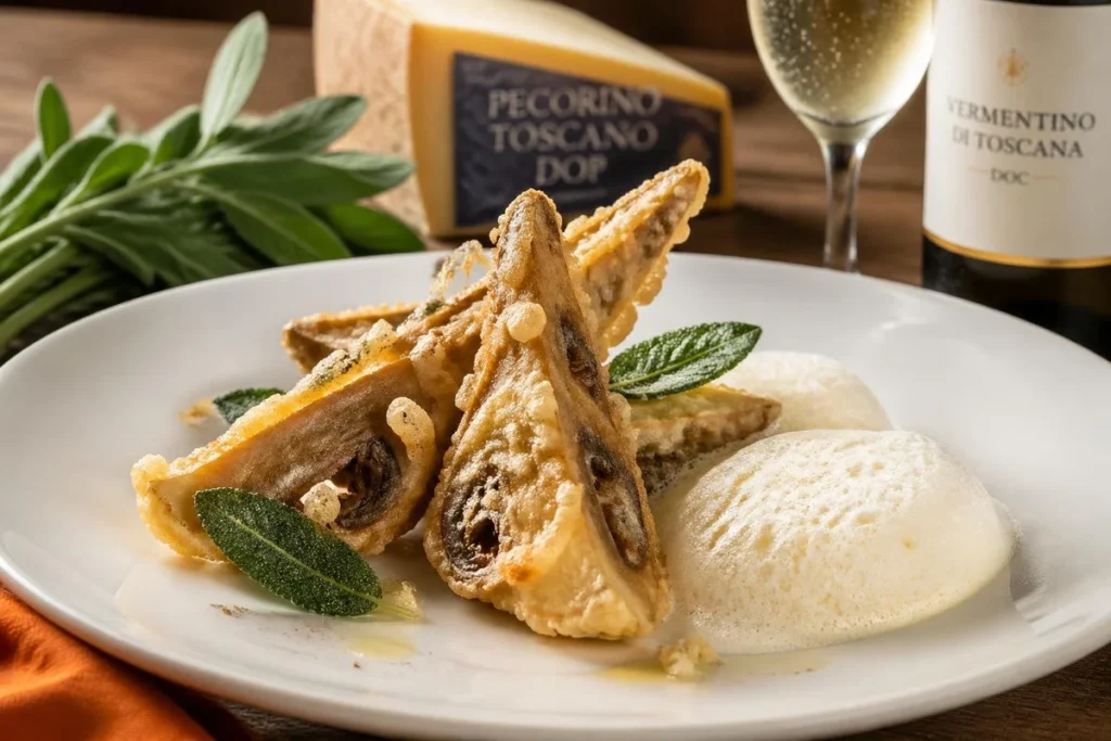 Parasol & Sage Tempura with Pecorino Foam