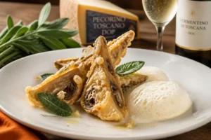 Parasol & Sage Tempura with Pecorino Foam