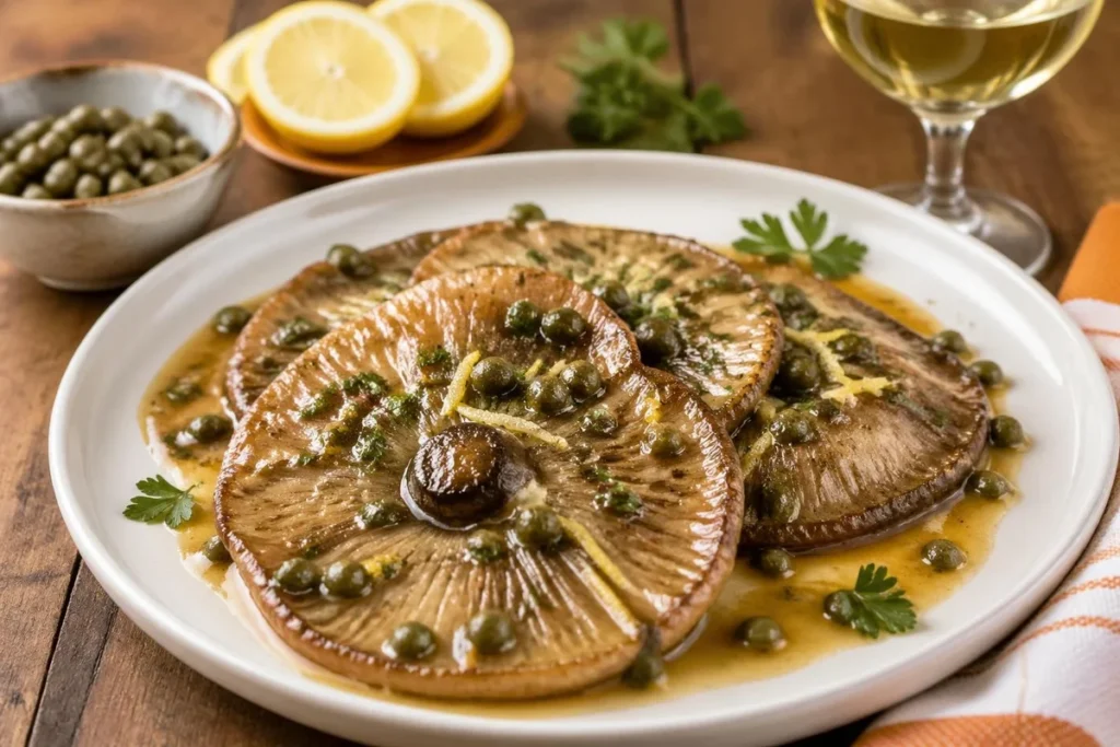 Parasol "Scaloppine" with Lemon and Capers