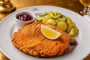 Parasol Schnitzel with Potato-Cucumber Salad