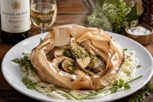 Parasol with Herb Butter and Dry Vermouth