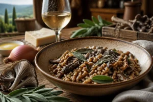Perlato with Sage and Grey Chanterelles