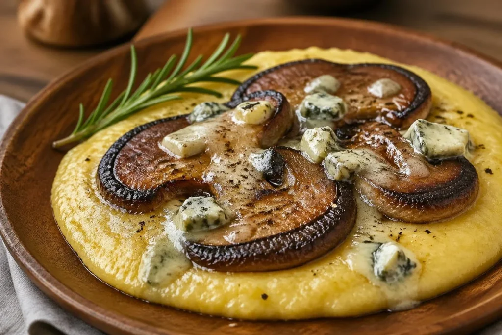 Polenta e Parasolo with Gorgonzola Dolce