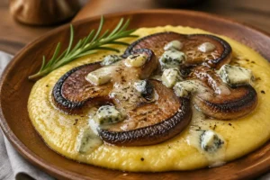 Polenta e Parasolo with Gorgonzola Dolce