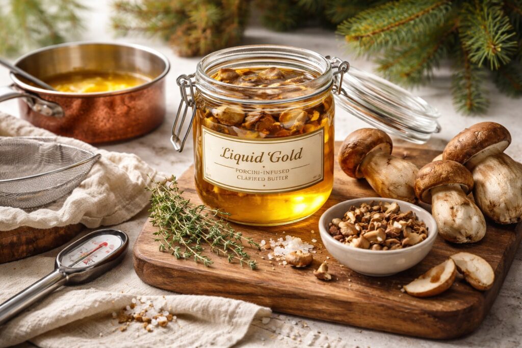 Porcini Infused Clarified Butter Recipe Beurre Noisette