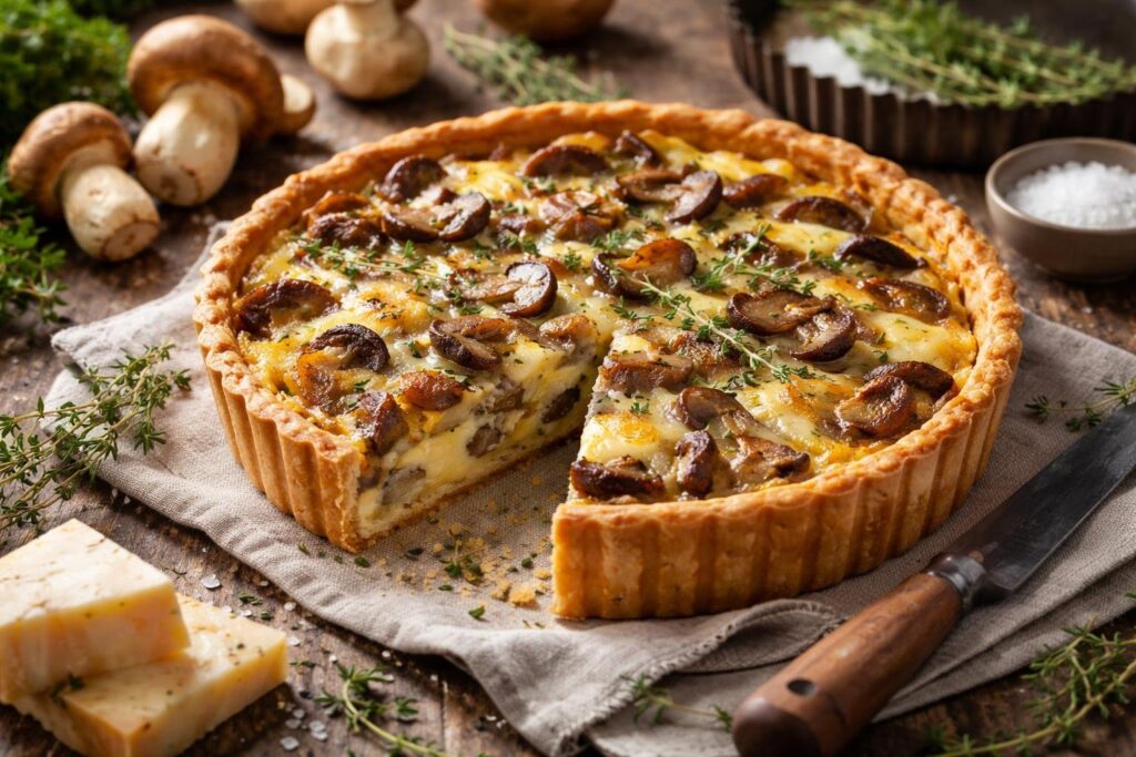 Porcini Taleggio Tart Recipe French Alpine Gourmet