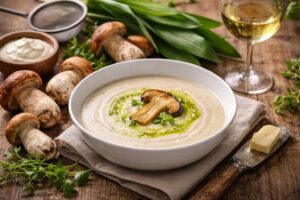 Porcini and Wild Garlic Veloute Recipe Spring Foraging