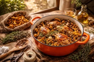 Provençal Guinea Fowl en Cocotte with Yellow Foot