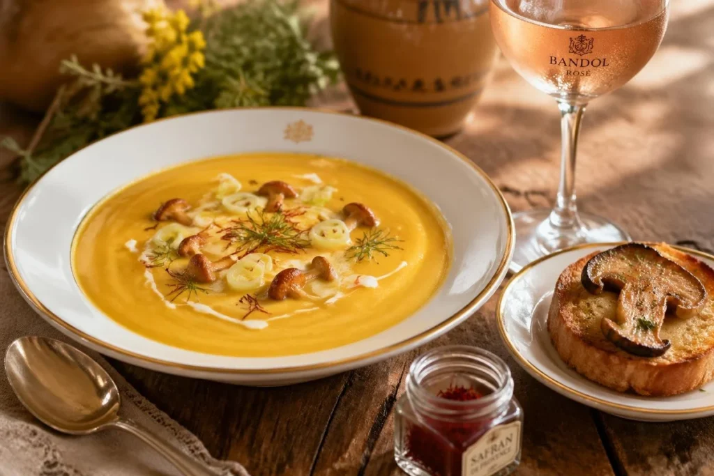 Provençal Saffron and Chanterelle Velouté