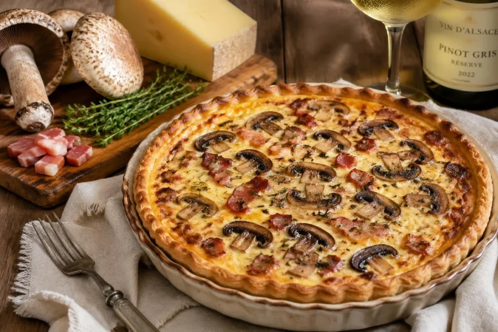 Quiche Forestière with Parasol & Lardons