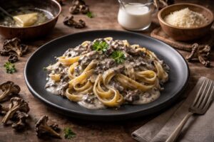 Renaissance Elegance: Fettuccine with Grey Chanterelles & Velvet Cream