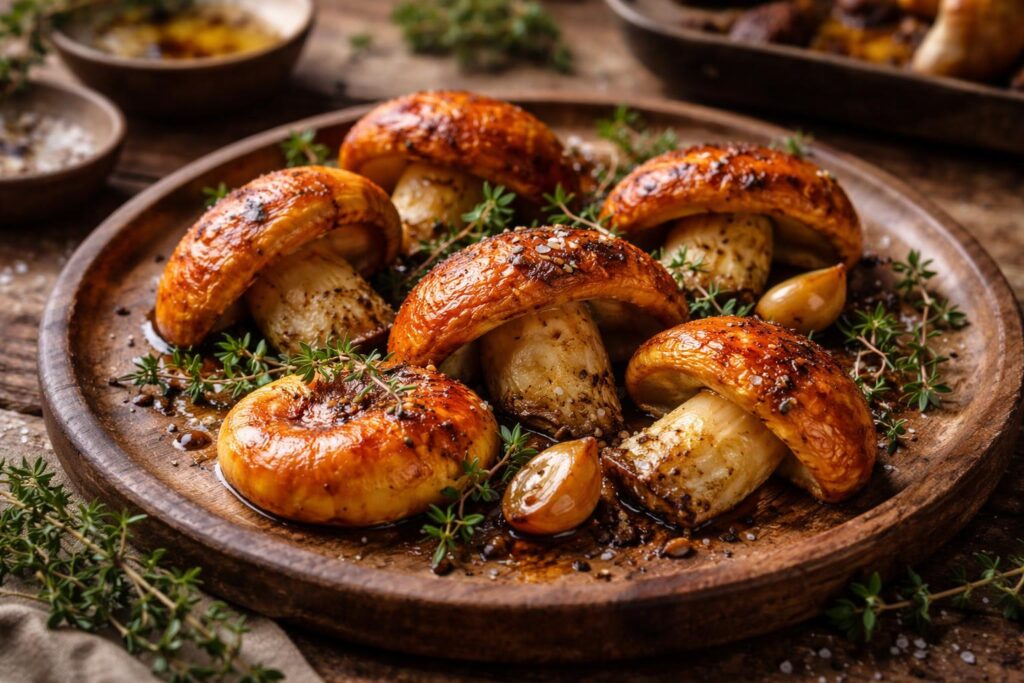 Roasted Caesar’s Mushrooms with Wild Thyme