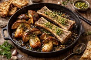 Roasted Porcini with Bone Marrow Recipe Gourmet