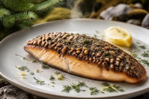 Roasted Rodopi Trout with Morel Crust