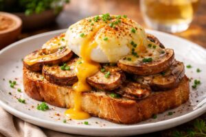 Royal Caesar’s Mushroom Benedict Royal Mushroom Benedict - Caesar’s Mushroom & Poached Egg