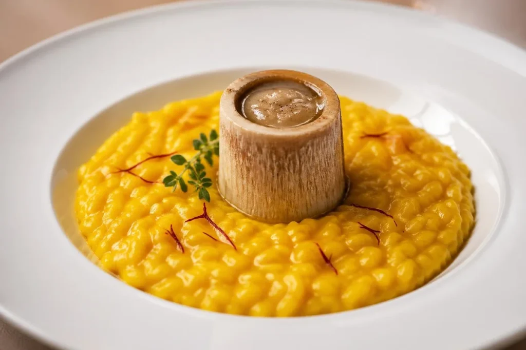 Saffron Risotto with Parasol Bone Marrow