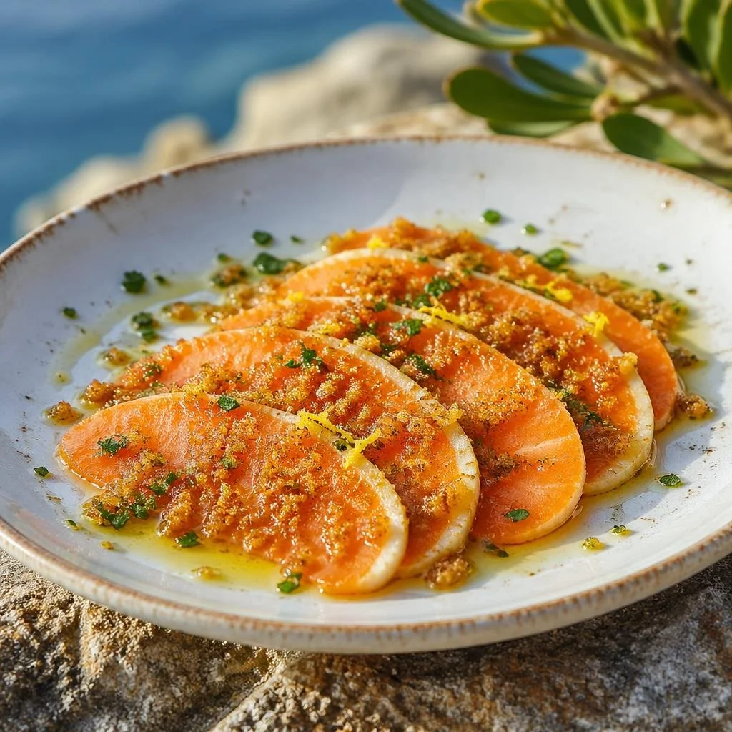 Sardinian Bottarga Crumbed Caesar Mushroom