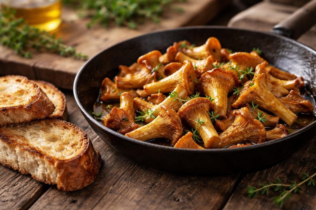 Sautéed Chanterelles with Thyme & Toasted Sourdough — Crispy, Earthy Breakfast or Light Dinner