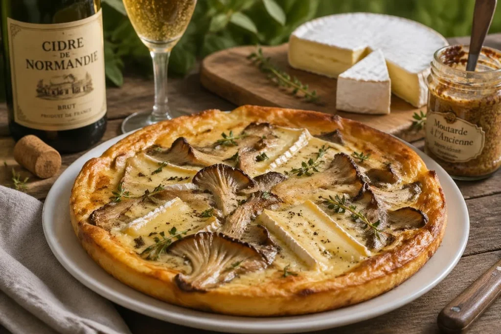Savory Parasol & Camembert Clafoutis