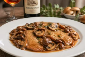 Scaloppine with Fairy Ring Marsala Reduction