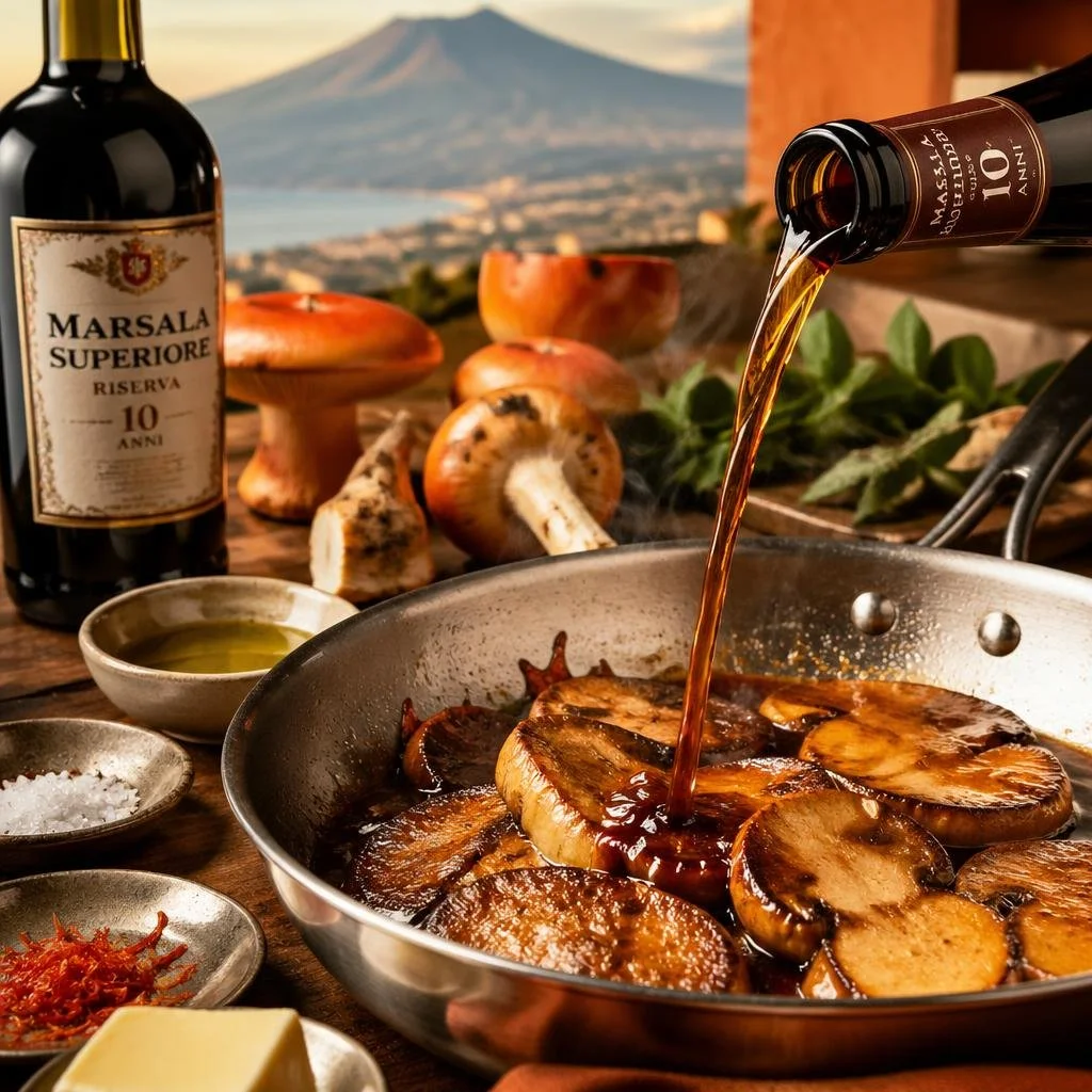 Sicilian Marsala Deglazed Caesar Mushroom