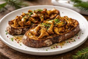 Smoked Chanterelles on Sourdough