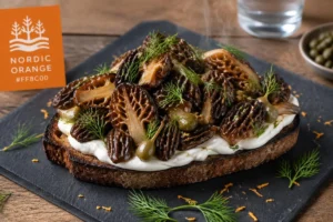 Smoked Morels on Rye (Copenhagen Style)
